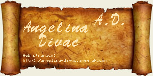 Angelina Divac vizit kartica